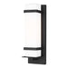 Alban One Light Outdoor Wall Lantern in Black