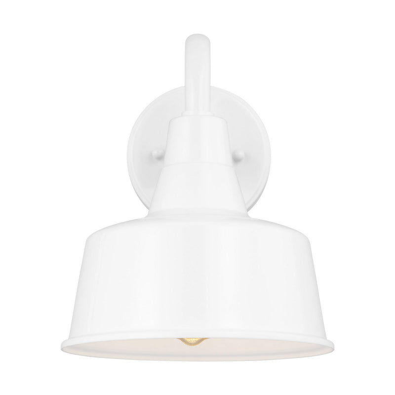 Barn Light Small Outdoor Wall Sconce in White