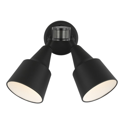 Flood Light Two Light Flood with Photo and Motion Sensor in Black