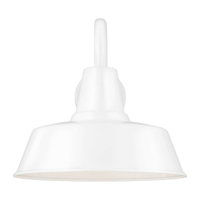 Barn Light Large Outdoor Wall Sconce in White