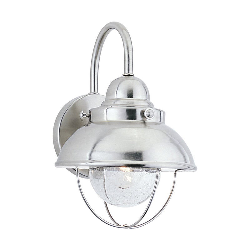 Sebring 11" Outdoor Wall Lantern in Brushed Stainless