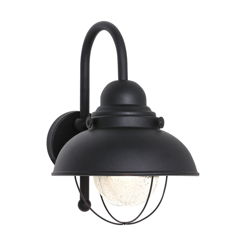Sebring One Light Outdoor Wall Lantern in Black