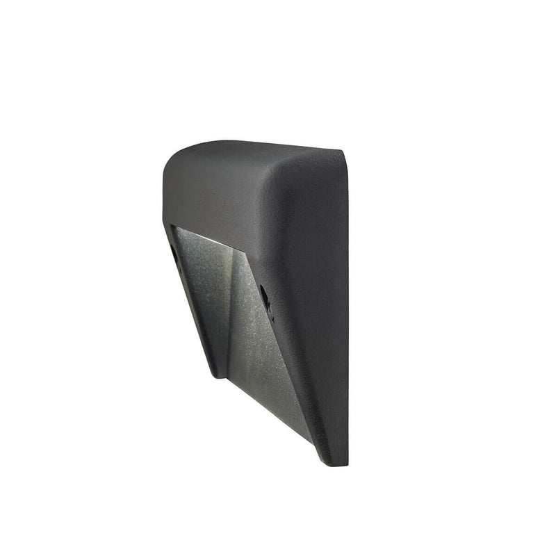Landscape LED Low-Profile Surface-Mount Step Light in Textured Black