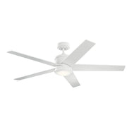 Brahm 56" Ceiling Fan with Light in Matte White