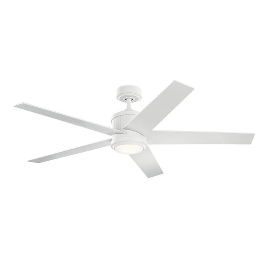Brahm 56" Ceiling Fan with Light in Matte White