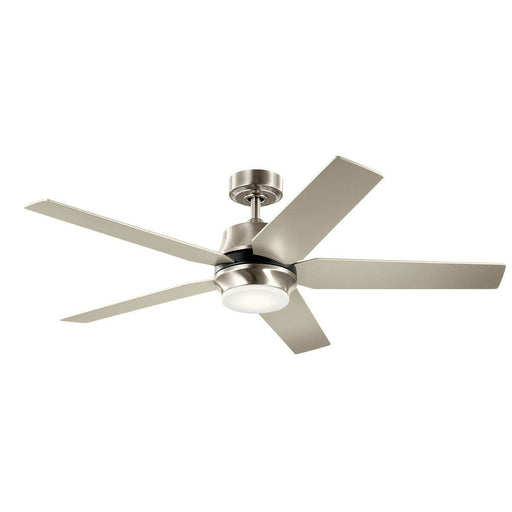 Maeve 52" Ceiling Fan with Light in Brushed Stainless Steel