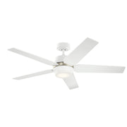 Maeve 52" Ceiling Fan with Light in Matte White