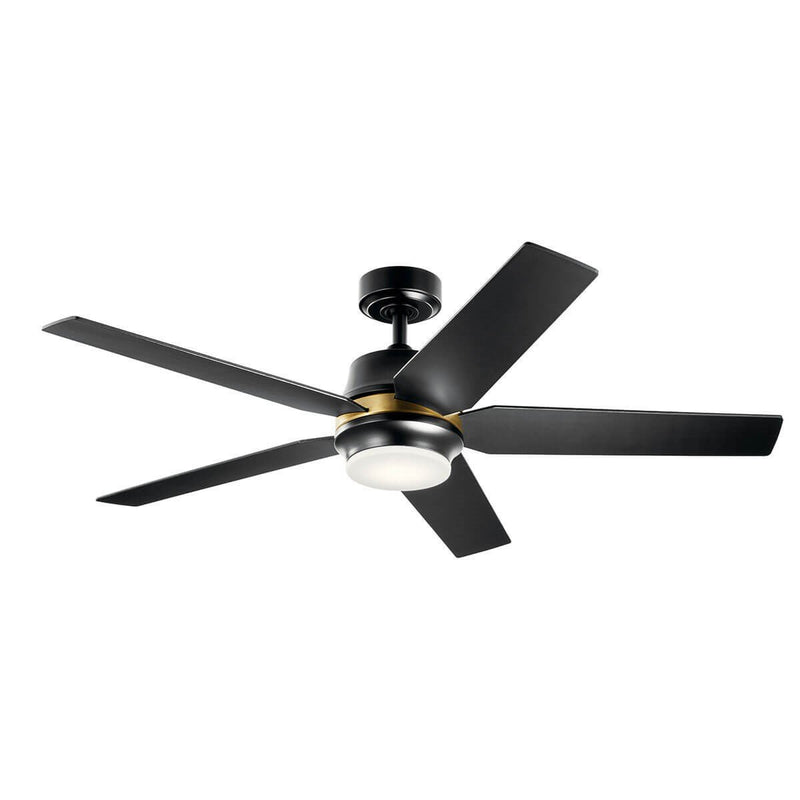 Maeve 52" Ceiling Fan with Light in Satin Black