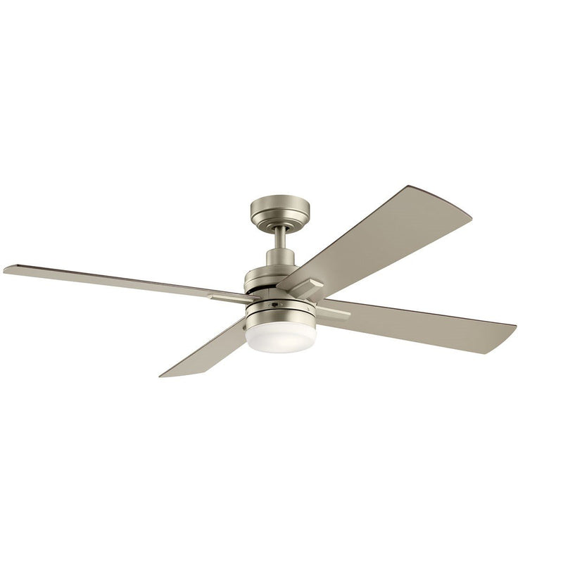 Lija 52" Ceiling Fan with Light in Brushed Nickel