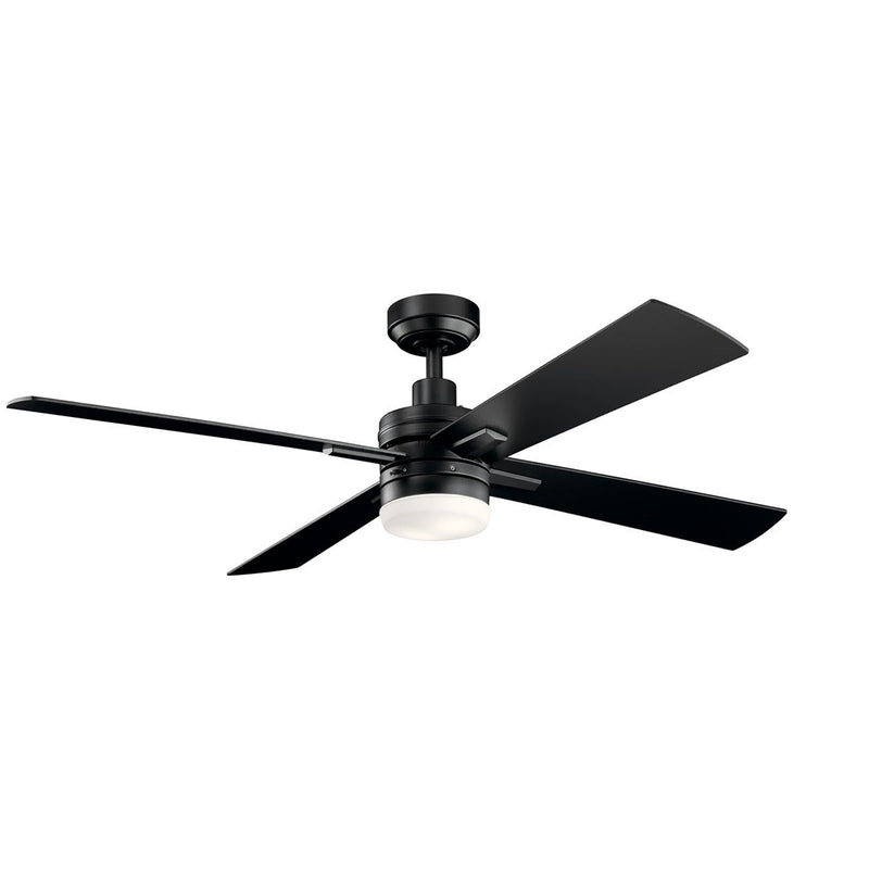 Lija 52" Ceiling Fan with Light in Satin Black