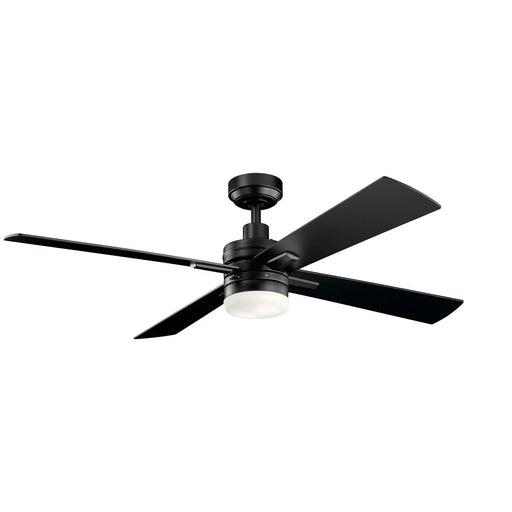 Lija 52" Ceiling Fan with Light in Satin Black