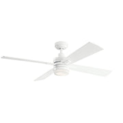 Lija 52" Ceiling Fan with Light in White