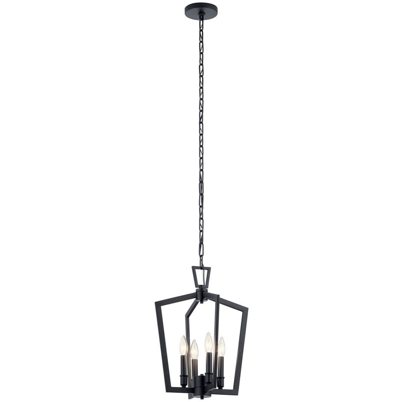 Abbotswell 4-Light Lantern Pendant in Black