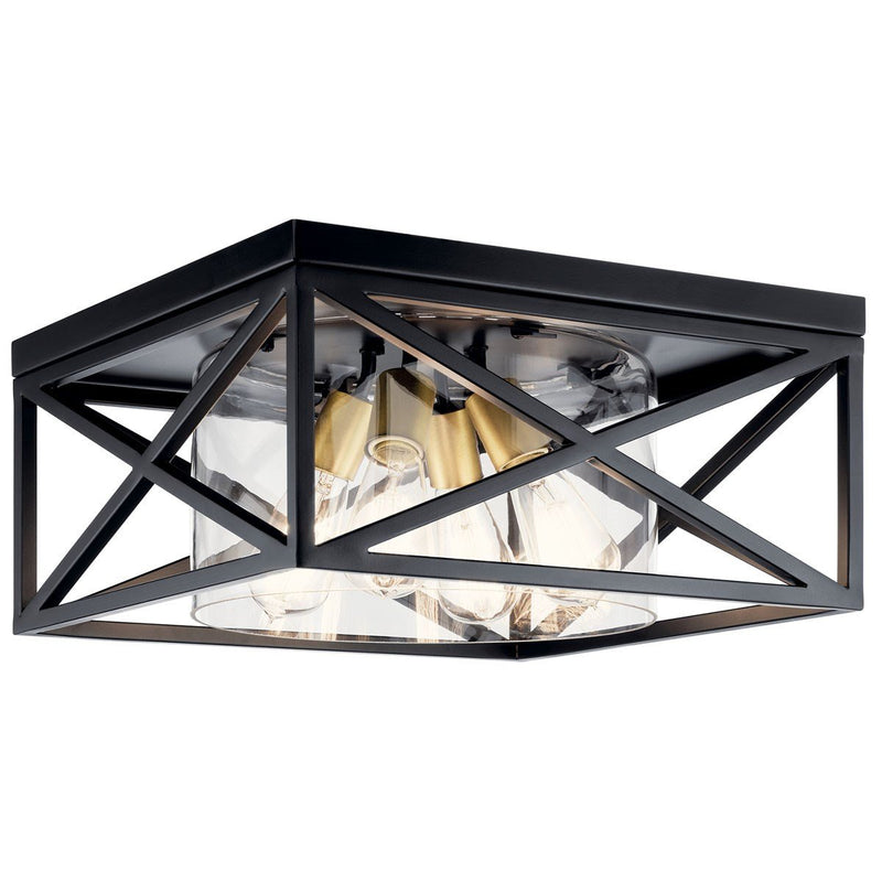 Moorgate 4-Light Flush Mount in Black