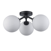 Haskell 3-Light 16" Flush Mount in Black