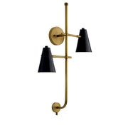 Sylvia 2-Light Wall Sconce in Black