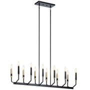 Armand 12-Light Linear Chandelier in Black