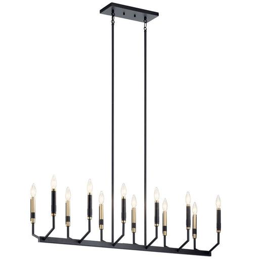 Armand 12-Light Linear Chandelier in Black
