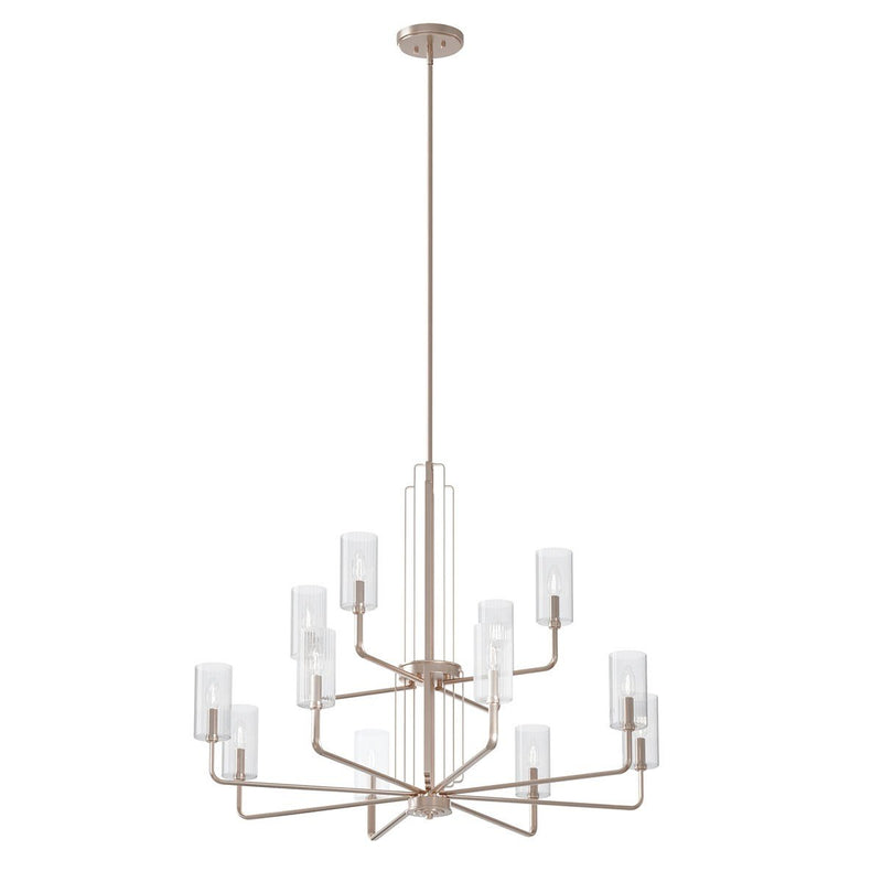 Kimrose 12-Light Chandelier in Polished Nickel