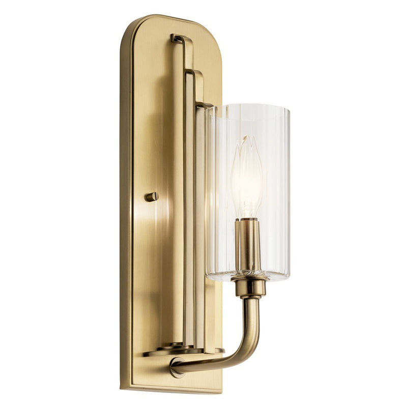 Kimrose Wall Sconce in Brushed Natural Brass