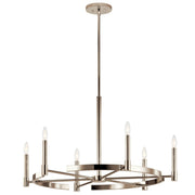 Tolani 6-Light Chandelier in Polished Nickel