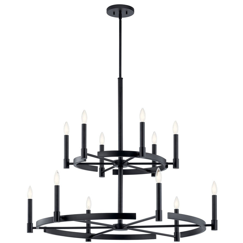 Tolani 12-Light Chandelier in Black