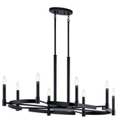 Tolani 8-Light Oval Chandelier in Black