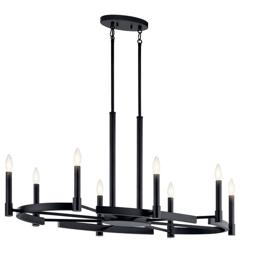 Tolani 8-Light Oval Chandelier in Black