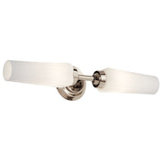 Truby 2-Light Small Bath Vanity Light in Polished Nickel