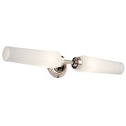 Truby 2-Light Large Bath Vanity Light in Polished Nickel