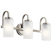 Kennewick 3-Light Bath Vanity Light in Brushed Nickel
