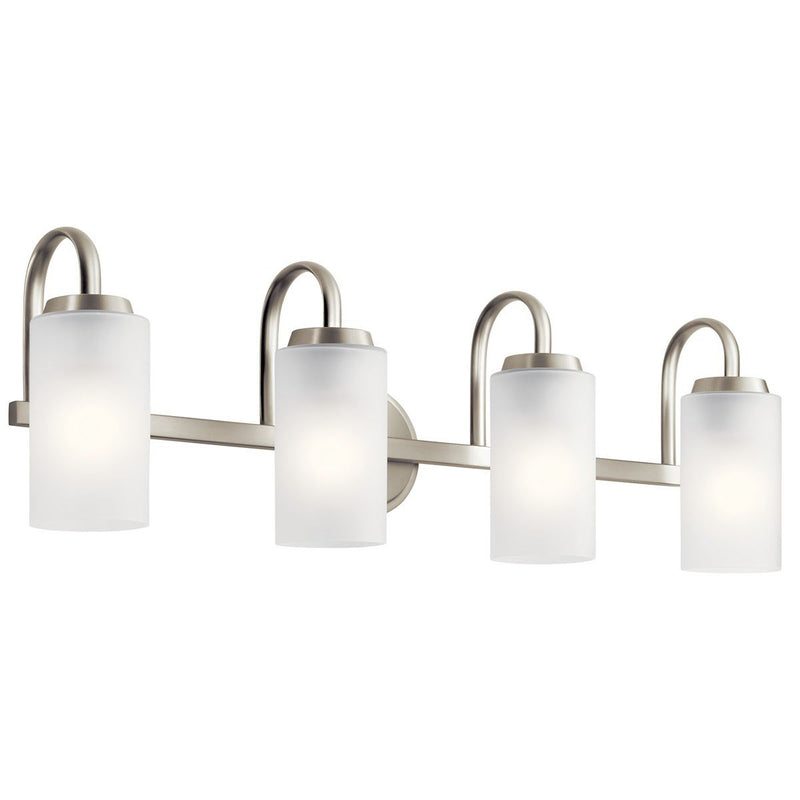 Kennewick 4-Light Bath Vanity Light in Brushed Nickel