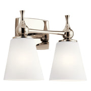 Cosabella 2-Light Bath Vanity Light in Polished Nickel