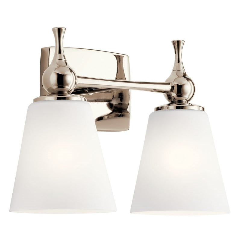 Cosabella 2-Light Bath Vanity Light in Polished Nickel