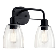 Meller 2-Light Bath Vanity Light in Black