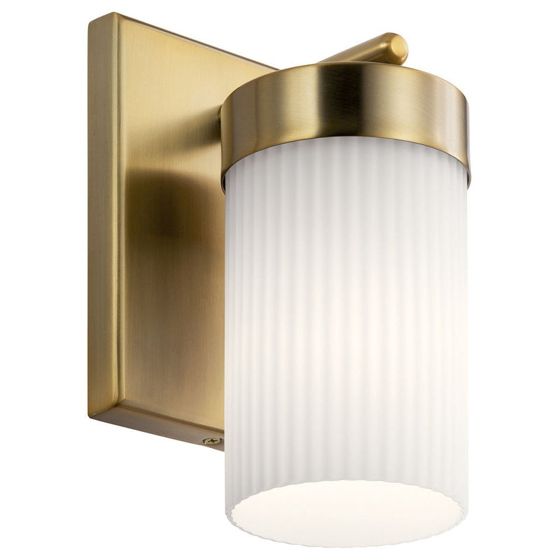 Ciona Bath Sconce in Brushed Natural Brass