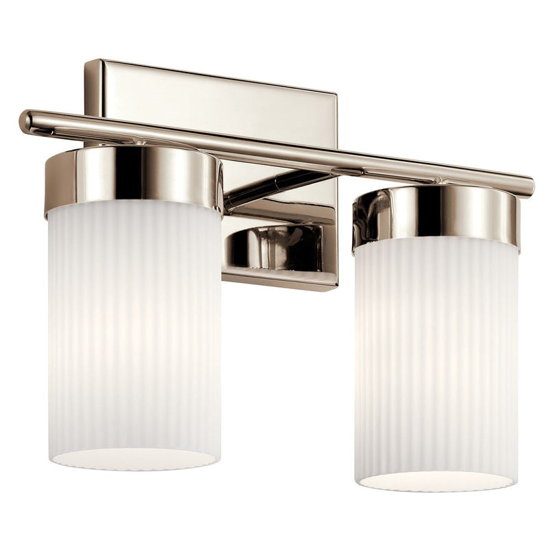 Ciona 2-Light Bath Vanity Light in Polished Nickel