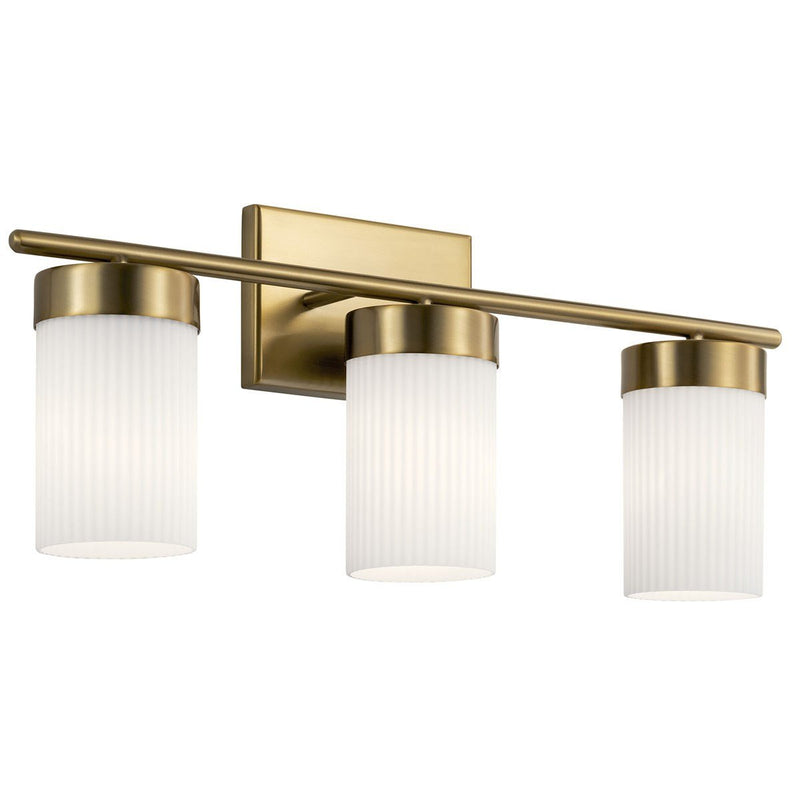 Ciona 3-Light Bath Vanity Light in Brushed Natural Brass