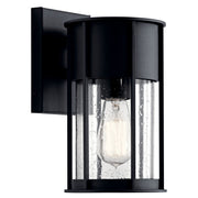 Camillo Small Outdoor Wall Lantern in Textured Black