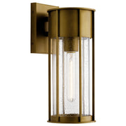 Camillo Medium Outdoor Wall Lantern in Natural Brass