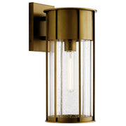 Camillo Large Outdoor Wall Lantern in Natural Brass