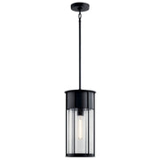 Camillo Outdoor Lantern Pendant in Textured Black