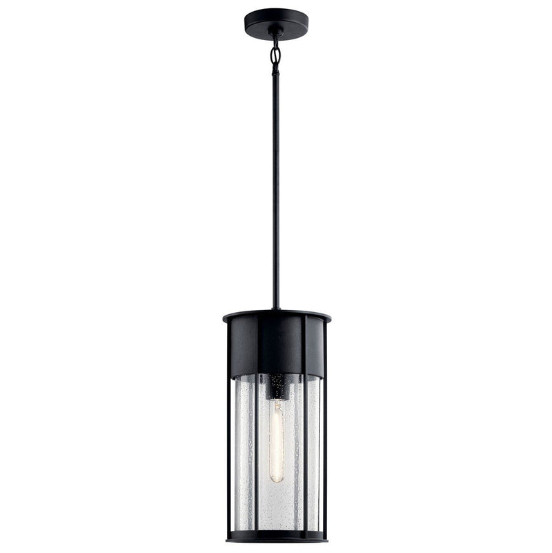 Camillo Outdoor Lantern Pendant in Textured Black