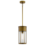 Camillo Outdoor Lantern Pendant in Natural Brass