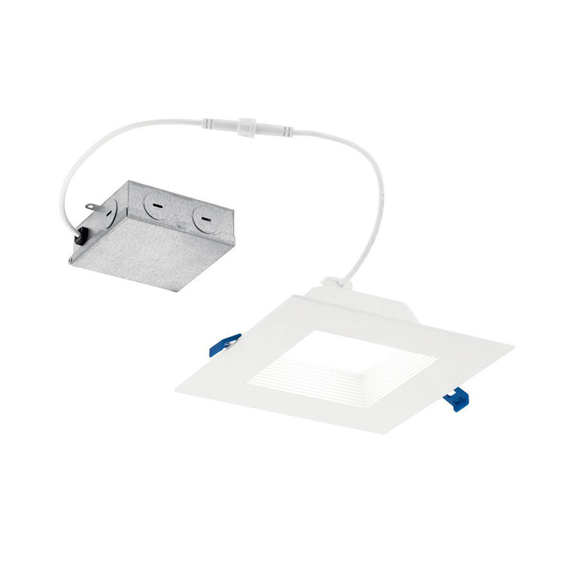 Direct to Ceiling Recessed 6" Square LED Downlight in 3000K
