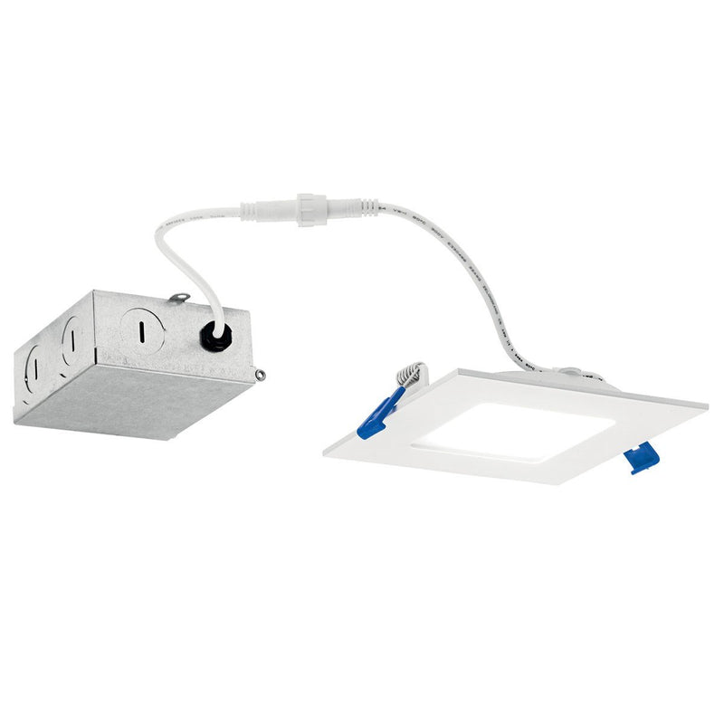 Direct to Ceiling Slim 4" Square LED Downlight in 2700K