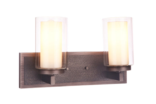 Texture 2 Light 15" Vanity in Natural Iron/Vintage Iron