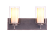 Texture 2 Light 15" Vanity in Natural Iron/Vintage Iron