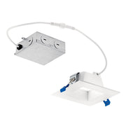 Direct to Ceiling Recessed 4" Square LED Downlight in 3000K