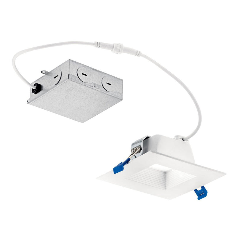 Direct to Ceiling Recessed 4" Square LED Downlight in 3000K